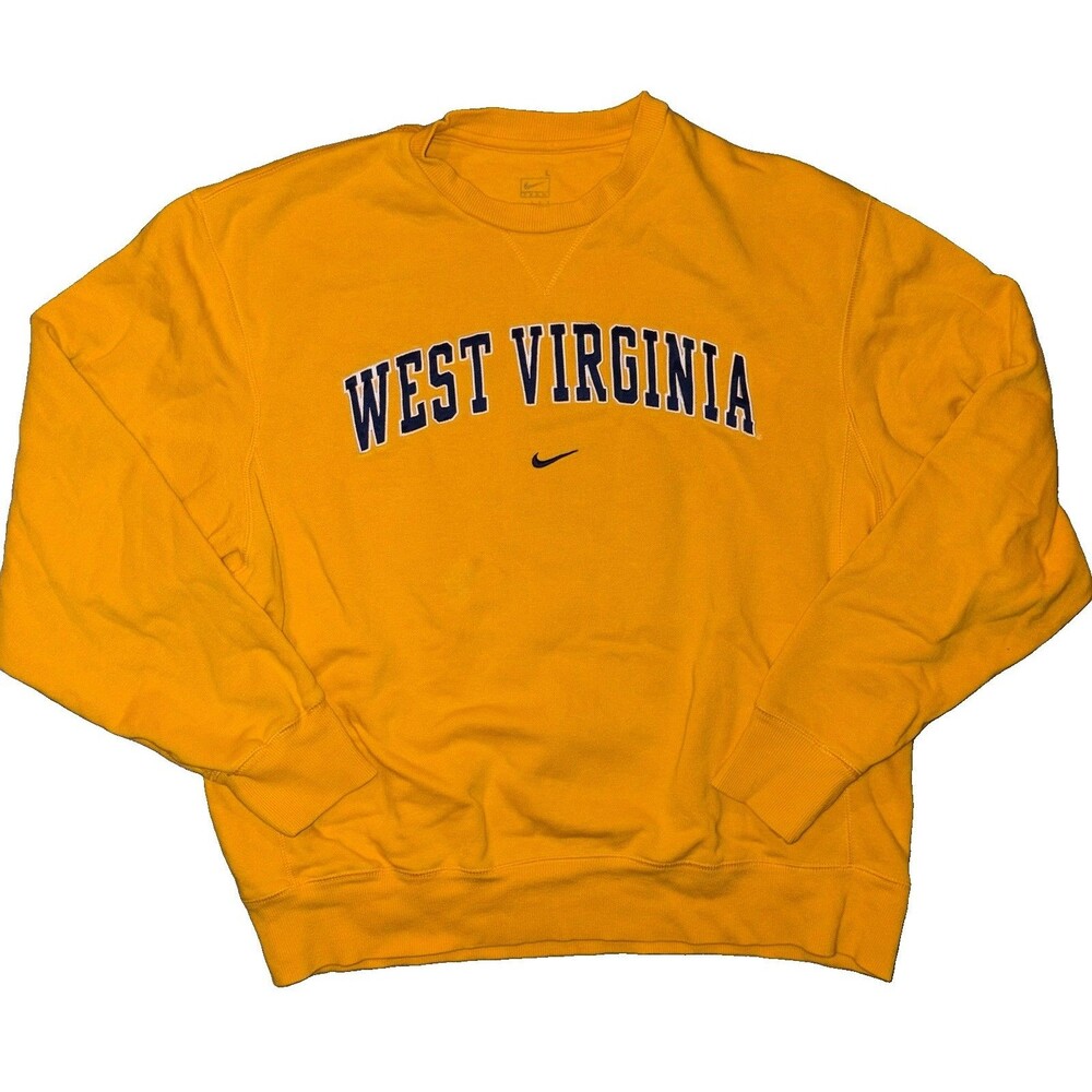 Vintage Y2K Nike West Virginia Mountaineers Center Swoosh Sweatshirt Mens Large